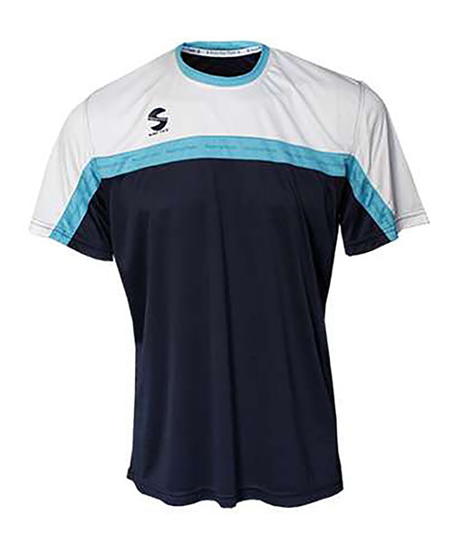 TEXTIL Camiseta Padel Softee Club Niño Marino Blanco
